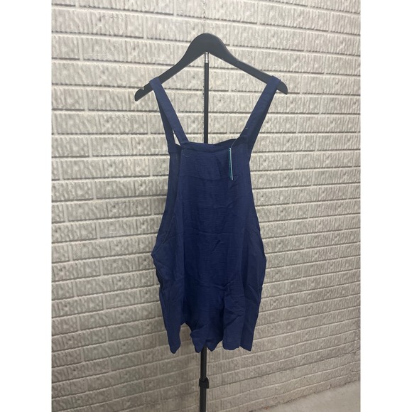 Cupshe Pants - Cupshe Navy Blue Textured Gauze Romper Sleeveless Summer Jumper M CAA13F4E050UU